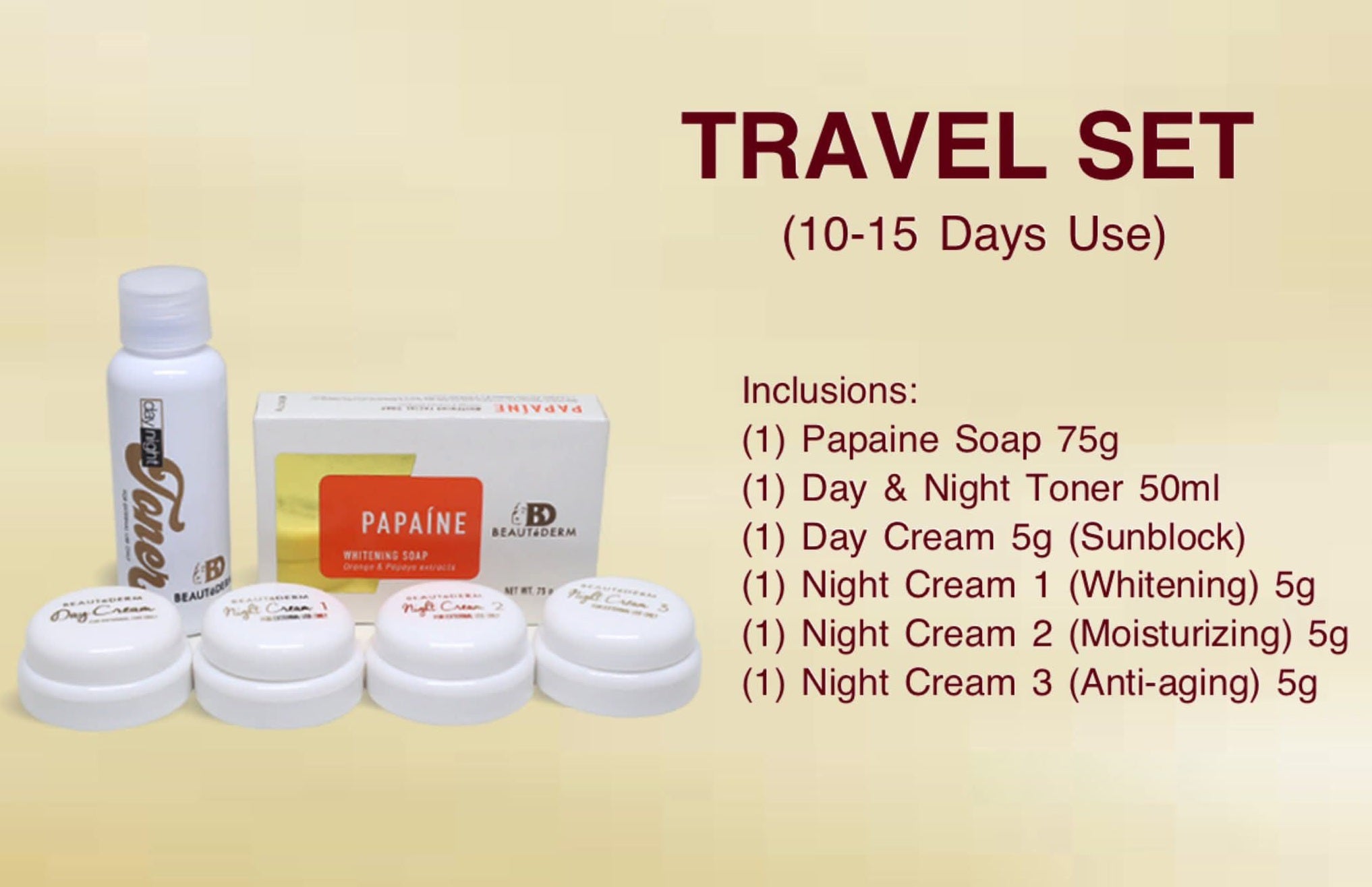 Image of Beautederm Travel Pack